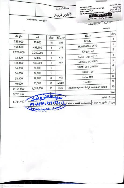 نمایش میزان صدا با LED